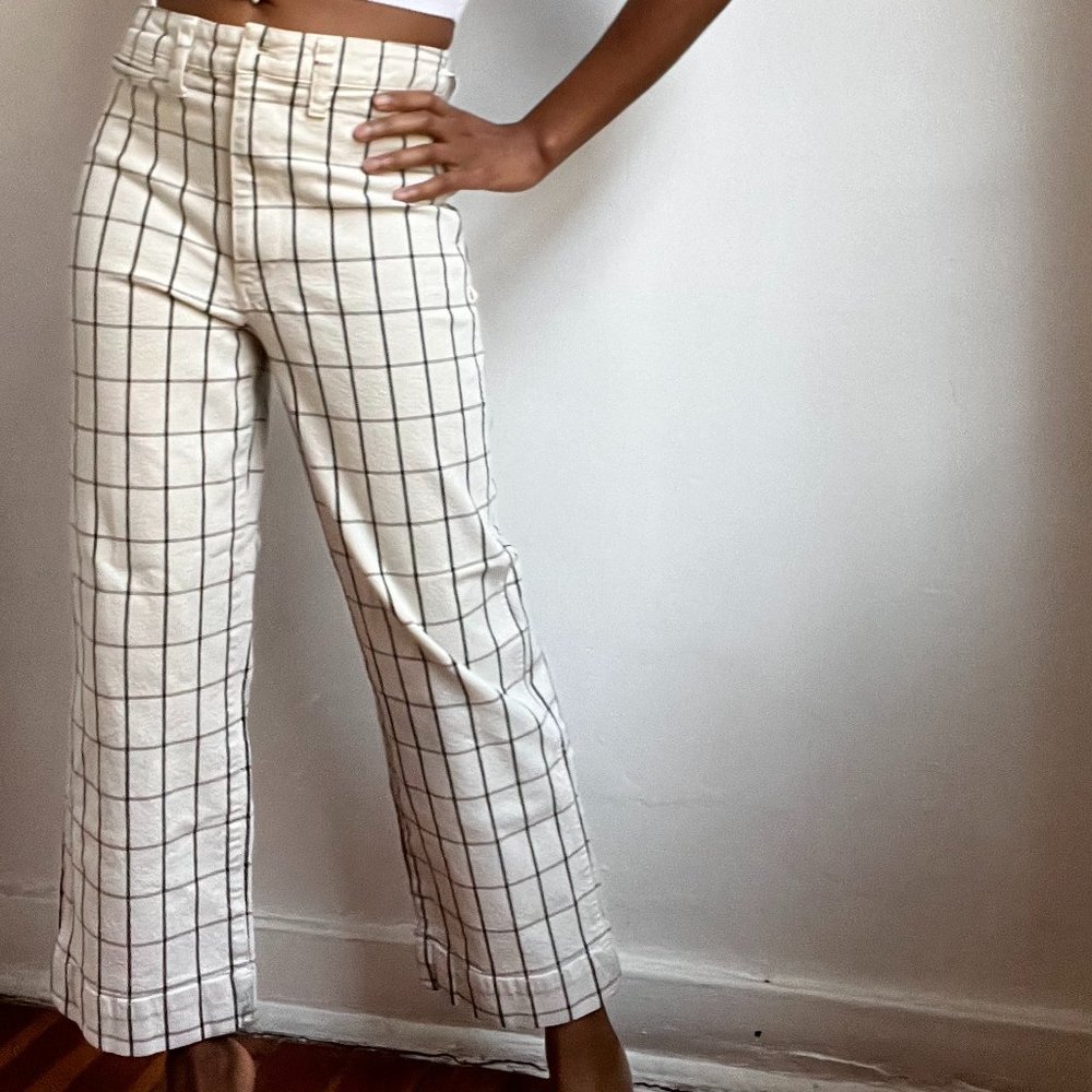 Madewell high waisted cropped wide-leg high waisted pants